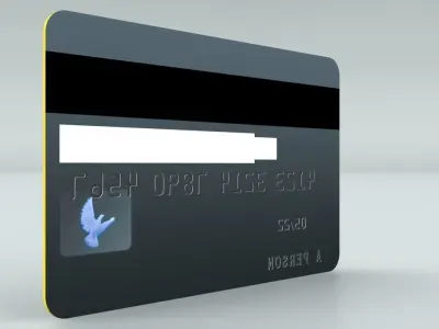 Quick and Easy High Quality Credit Card Low-poly 3D model