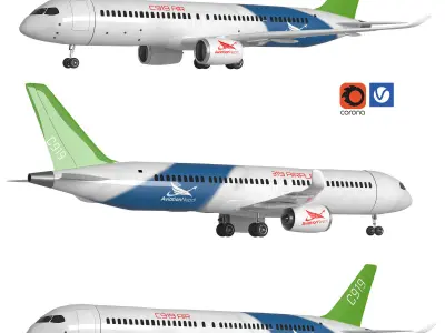 C919 Airplane 3D model