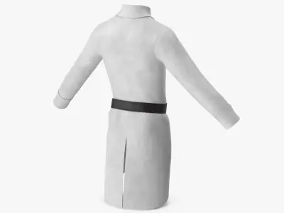  Coat White with Belt 