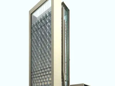 Hotel Building 3D model 85