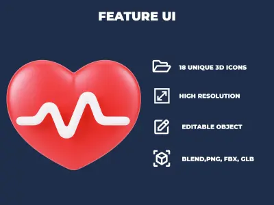 Fitness and Gym Icon pack 3D model