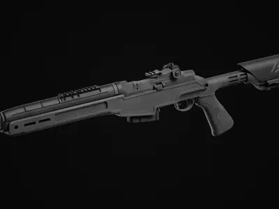 M1A SOCOM 16 CQB Low-poly 3D model