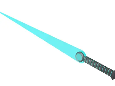 Sci-fi Circle Blade Sword Model A-1 3D model