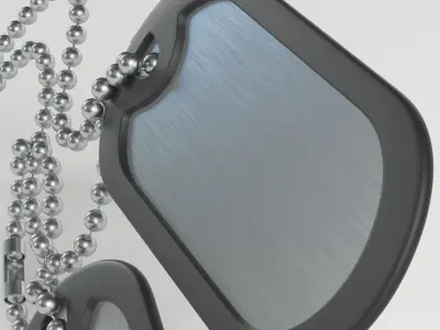 Dog tags 3D model purchase