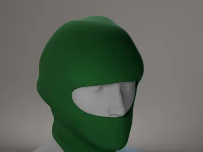 Black Balaclava Mask 3D Model  Free low-poly 3D model