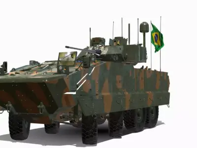 iveco guarani 8x8 torre bradley Low-poly 3D model