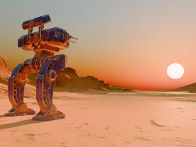  Apex Assault Mech  Low-poly 3D model