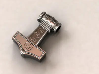 THOR Hammer Pendant 3D print model