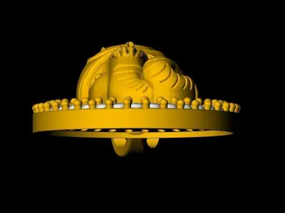 Ovel Ganapati Pendant - 0085  3D print model