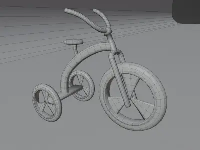 Stylized Bicycle 3D Model Low-poly 3D model