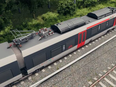 German Train - Talent 2 Abellio Livery Low-poly 3D model