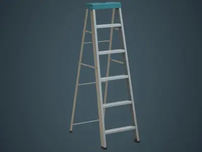 Step Ladder 5A Low-poly 3D model