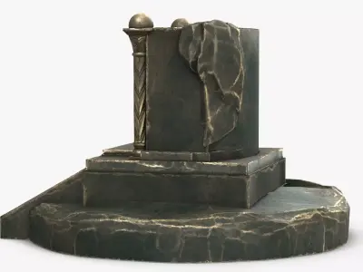 Throne PBR Low-poly 3D model
