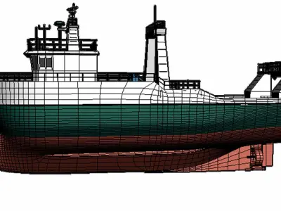 Fishing trawler 3D model purchase