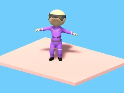 Lowpoly Stickman Carrier 2 Model  Not include Vehicle  Low-poly 3D model