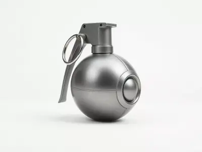 Modern Grenade Model Pack with Metallic Texture Low-poly 3D model