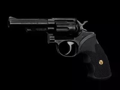 Game Ready Ruger Security Six Revolver PBR Rigged Low-poly 3D model