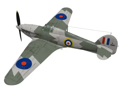 Hawker Hurricane MK1a 3D model