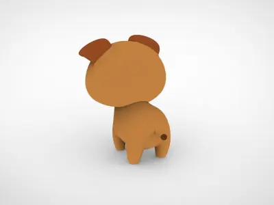 Cartoon Bear v001 character  3D model