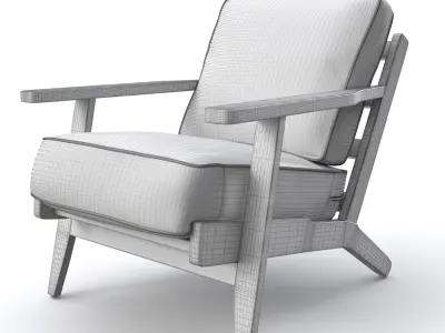 Picket House Furnishings Mercer Accent Chair  - Armchair 3D model