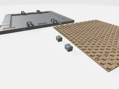 Mecha Hangar Bay Base -MHB02 B-only-  Free 3D print model
