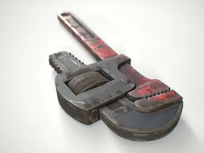 Pipe Wrench Low-poly 3D model purchase