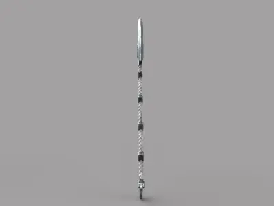 battle axe Low-poly 3D model 47
