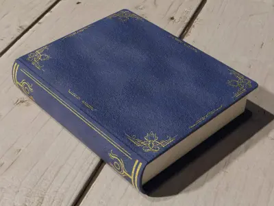 Ornate Fantasy Book Low Poly PBR Low-poly 3D model