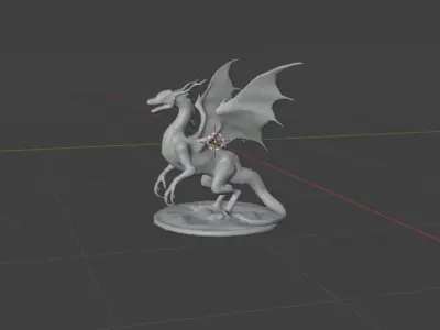Steampunk Dragon with a Brass Copper and Iron Exoskeleton 3D model