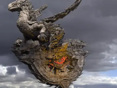 Dragon City chariot wheel 3D model