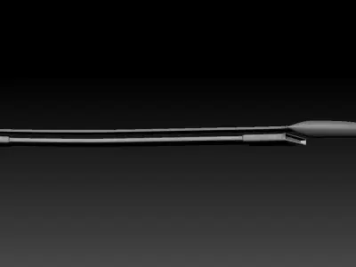 High-poly model Elf sword and scabbard 3D model