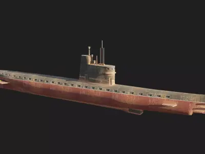 Submarine project 637  Low-poly 3D model