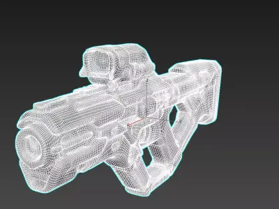 Futuristic Gun Low-poly 3D model buy