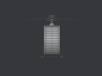 SciFi Helicopter lowpoly 3D Model Low-poly 3D model