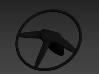 car bus truck steering wheel interior control transportation 3D model