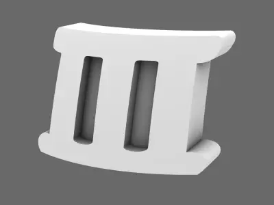 Space Knights V10B Standard Roman Numeral 03 Shoulder Symbols 3D print model