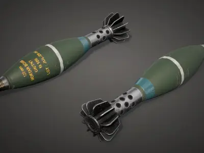 Defense Line Vol2 - Mortar Madness Low-poly 3D model