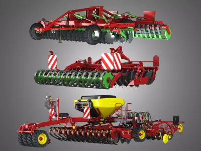 Farming Tools  3 in 1 3D Model Pack