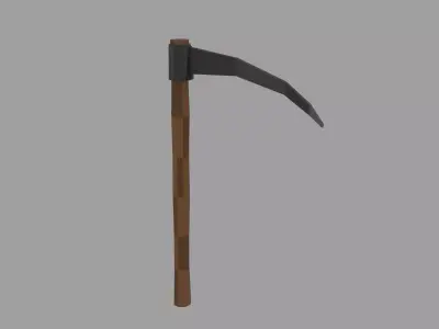Low Poly Stylized Scythe Game Ready Low-poly 3D model