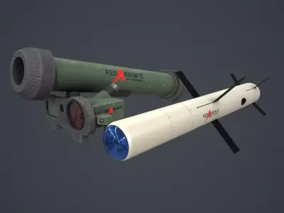 HJ12 Red Arrow 12  Low-poly 3D model