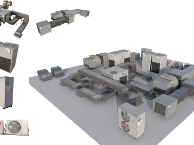rooftop ac unit 3D model