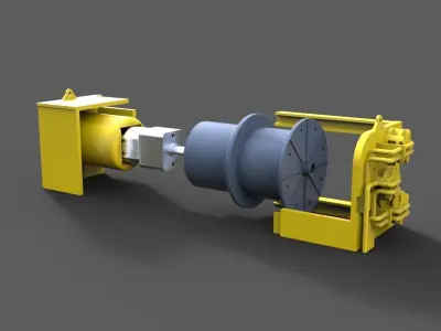 small winch for ROV or other applications 3D print model