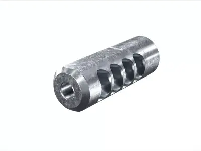TI PRO 4 Muzzle Brake Low-poly 3D model purchase