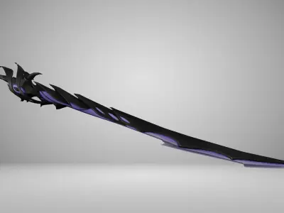 Futuristic Sword Low-poly 3D model order