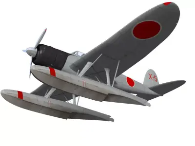 Aichi E13A Jake 3D model purchase
