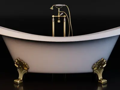 Vintage Bath Tub 3D model
