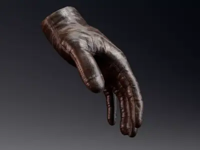 Gloves Leather Armor - Rigged UE5 Low-poly 3D model