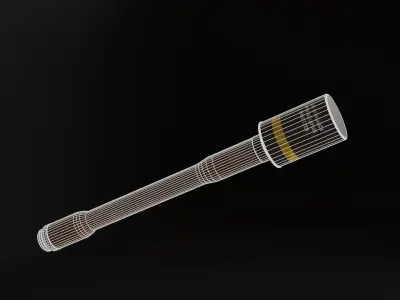 German Stick Grenade  Free low-poly 3D model
