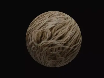 Fur PBR Material 3D model