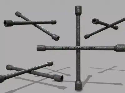   Lug Wrench Low-poly 3D model buy